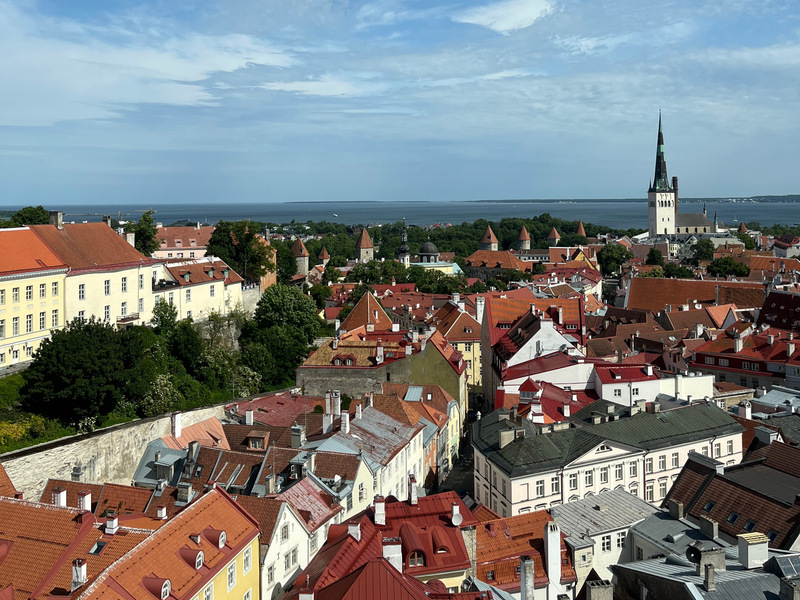 View of Old Tallinn from the top of Niguliste Kirik